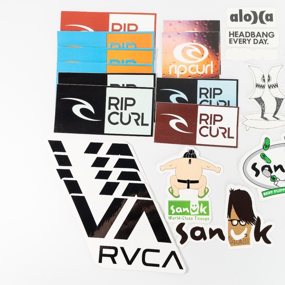 Rip Curl RVCA Sanuk Hurley Surf Sticker Decal Lot - Picture 3 of 4